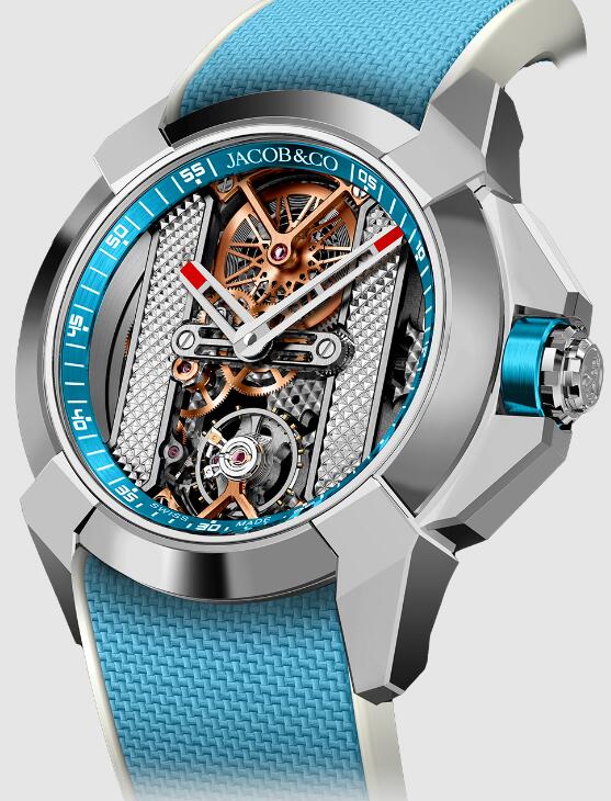 Jacob & Co EX120.10.AC.AB.ABRUA EPIC X STAINLESS STEEL - LIGHT BLUE INNER RING replica watch